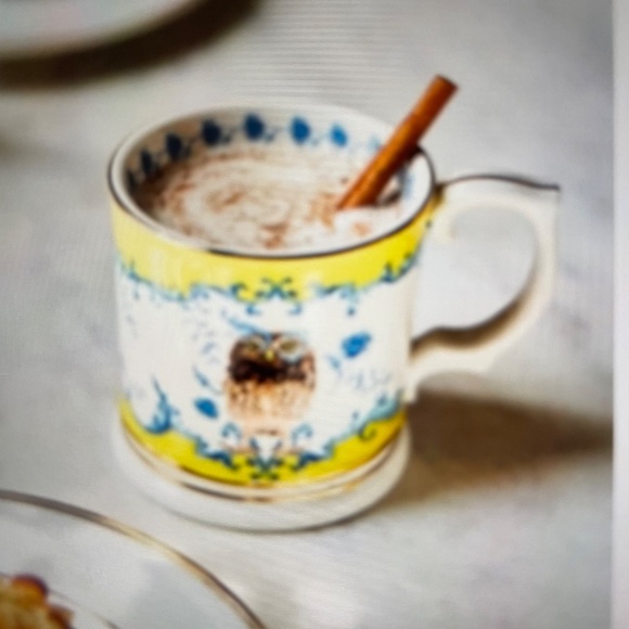 ❤️ ANTHROPOLOGIE LOU ROTA HAND-PAINTED STONEWARE MUG NEW - Picture 2 of 2